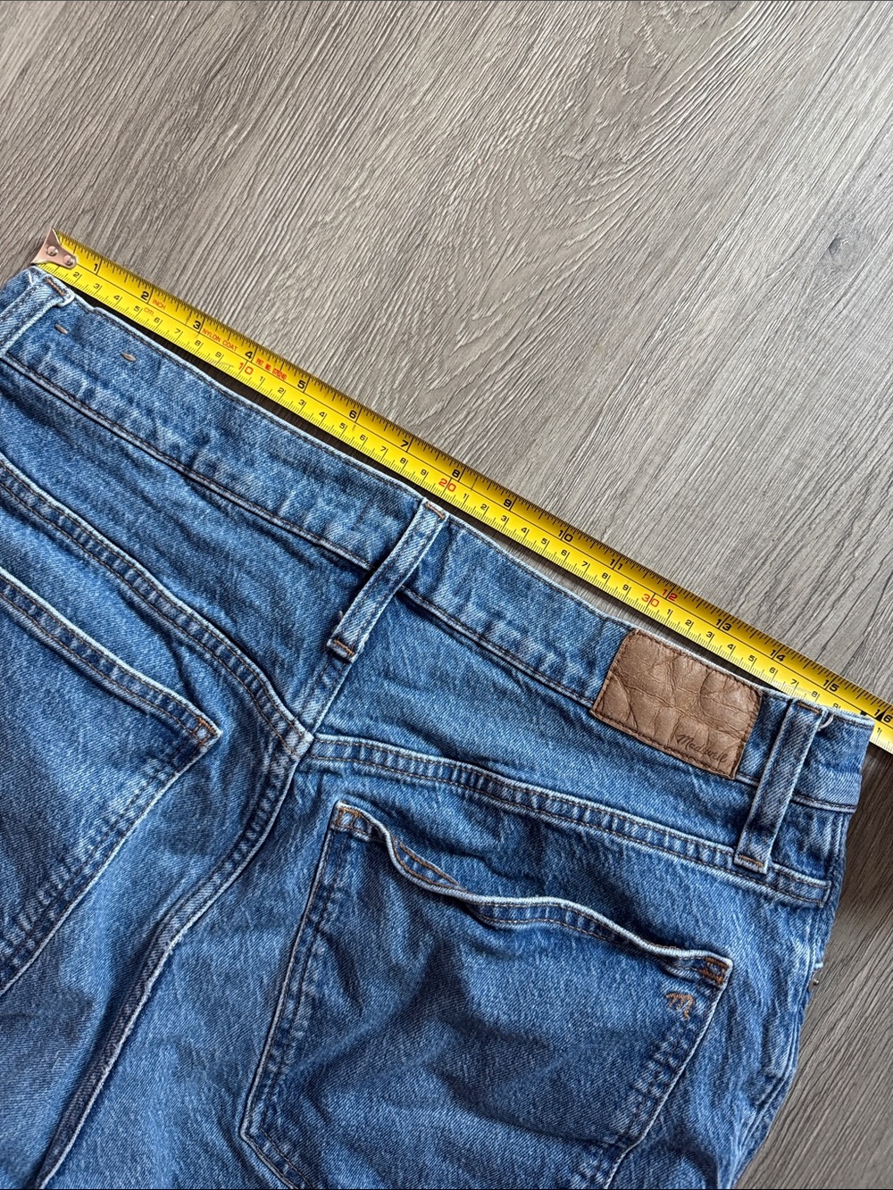 Madewell Classic Blue High-Rise Wide Straight Jeans - Picture 7 of 10